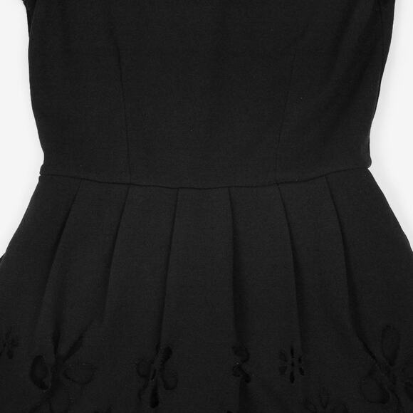 ASOS Floral Cutout Mini Dress Size 6 Black Minimalist Semi-Formal Date Night - Picture 6 of 13